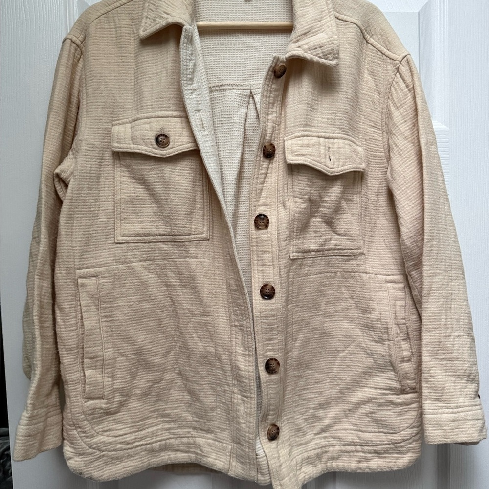 Madewell Cream Button-Front Jacket
